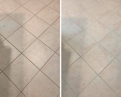 Floor Restored by Our Tile and Grout Cleaners in Columbus, OH
