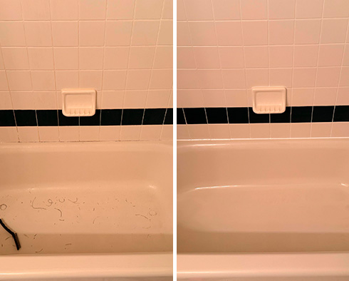 Shower Before and After Our Caulking Services in Columbus, OH