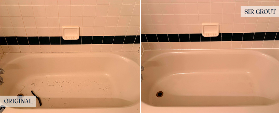 Shower Before and After Our Superb Caulking Services in Columbus, OH