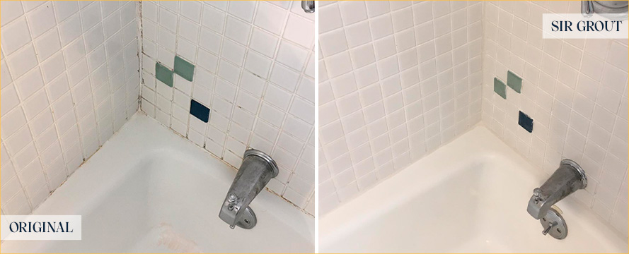 Shower Before and After Our Superb Caulking Services in Galena, OH