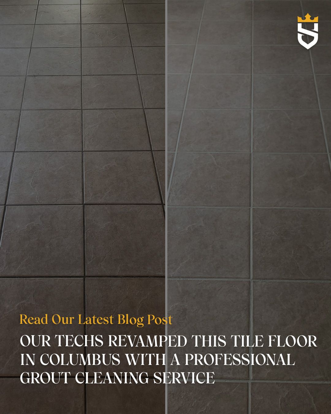 Our Techs Revamped This Tile Floor in Columbus With a Professional Grout Cleaning Service