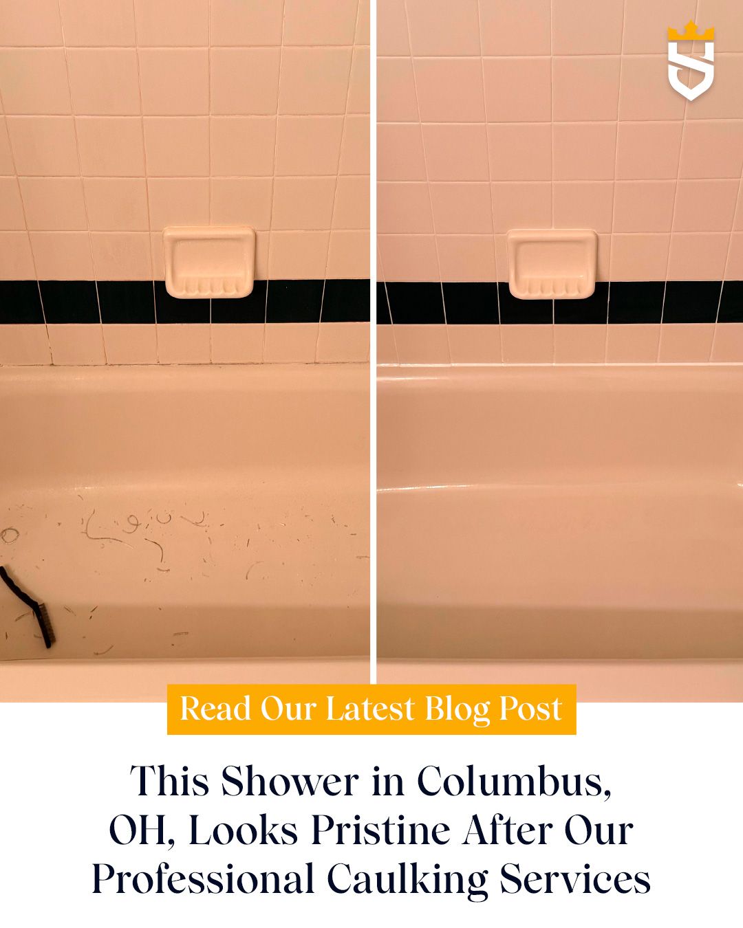 This Shower in Columbus, OH, Looks Pristine After Our Professional Caulking Services