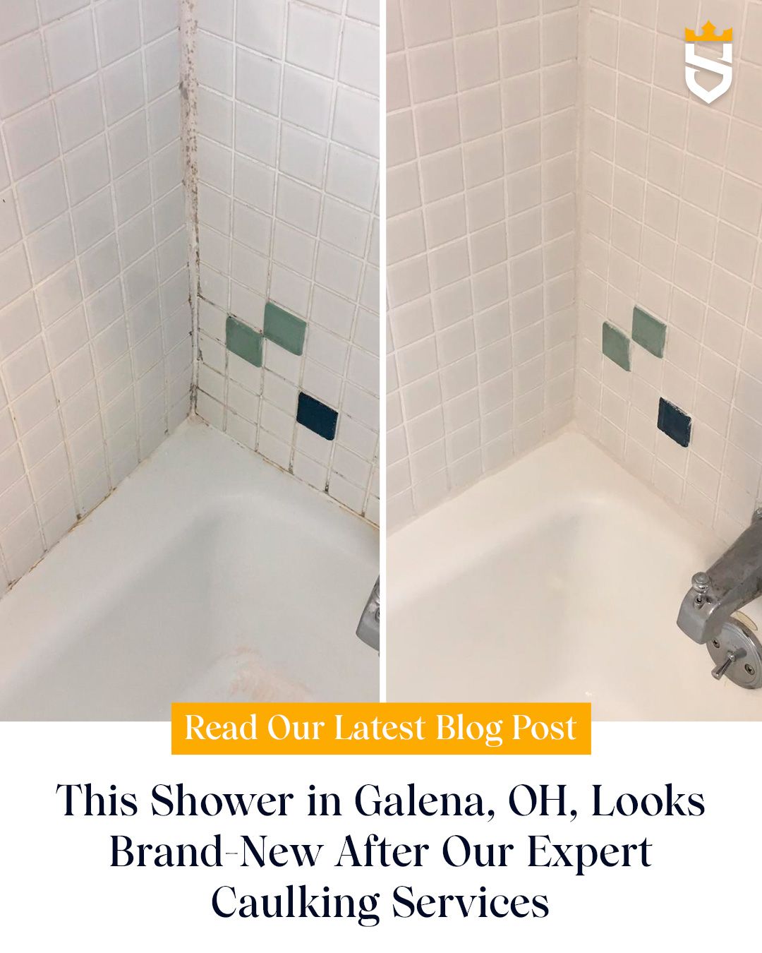 This Shower in Galena, OH, Looks Brand-New After Our Expert Caulking Services